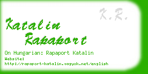 katalin rapaport business card